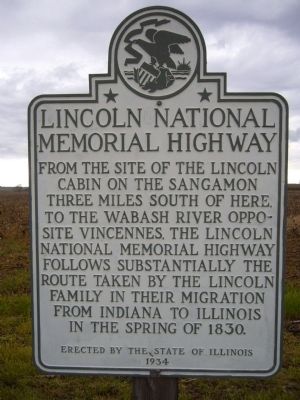 Lincoln National Memorial Highway Marker. Click for full size. Lincoln National Memorial Highway Marker image. Click for full size.