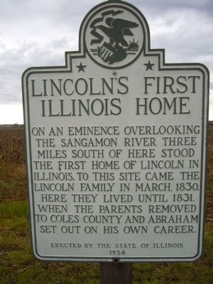 Lincolns First Illinois Home Marker image. Click for full size.