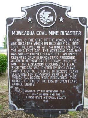Moweaqua Coal Mine Disaster Marker image. Click for full size.