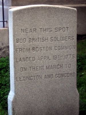 Spot where the British Landed Marker. Click for full size. Spot where the British Landed Marker image. Click for full size.