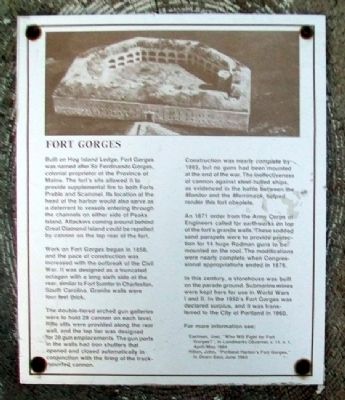 Fort Gorges Marker image. Click for full size.