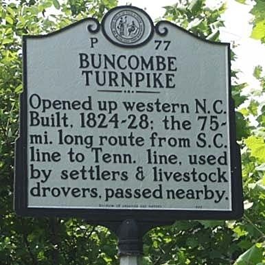 Buncombe Turnpike Marker. Click for full size. Buncombe Turnpike Marker image. Click for full size.
