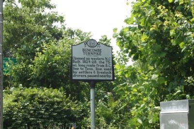 Buncombe Turnpike Marker. Click for full size. Buncombe Turnpike Marker image. Click for full size.