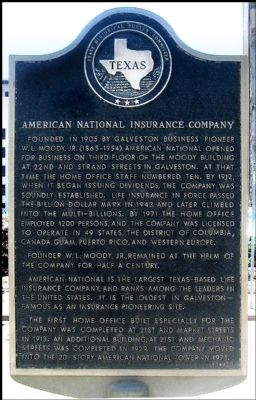 American National Insurance Company Marker image. Click for full size.