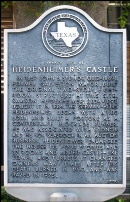 Former Site of Heidenheimer's Castle Marker image. Click for full size.