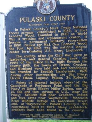 Pulaski County Marker image. Click for full size.