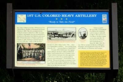 1st U.S. Colored Heavy Artillery Marker image. Click for full size.