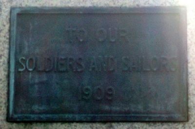 Soldiers and Sailors Memorial Marker. Click for full size. Soldiers and Sailors Memorial Marker image. Click for full size.