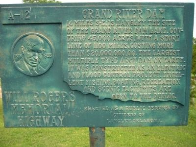 Grand River Dam Marker image. Click for full size.