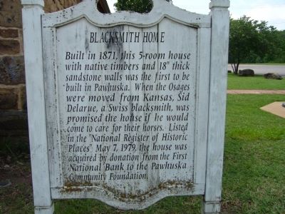 Blacksmith Home Marker - Old Marker. Click for full size. Blacksmith Home Marker - Old Marker image. Click for full size.