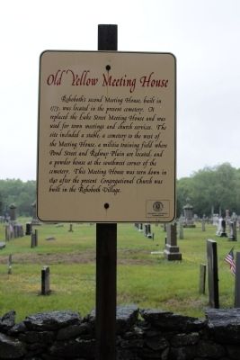 Old Yellow Meeting House Marker. Click for full size. Old Yellow Meeting House Marker image. Click for full size.