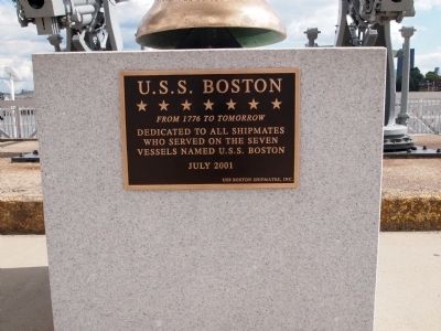U.S.S. Boston Marker. Click for full size. U.S.S. Boston Marker image. Click for full size.