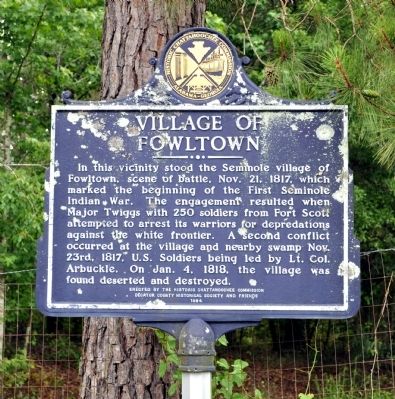 Village of Fowltown Marker. Click for full size. Village of Fowltown Marker image. Click for full size.