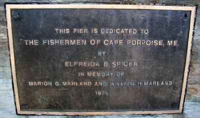 The Fishermen of Cape Porpoise, Me. Marker image. Click for full size.