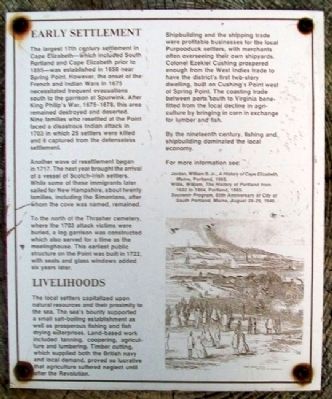 Early Settlement Marker image. Click for full size.