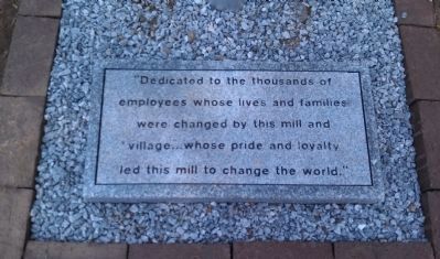 Dedication plaque at base of marker image. Click for full size.