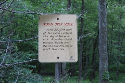 Indian Oven Rock Marker. Click for full size. Indian Oven Rock Marker image. Click for full size.