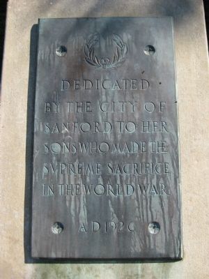 City of Sanford World War Memorial image. Click for full size.