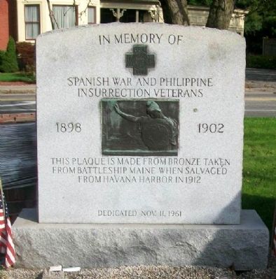 Spanish War and Philippine Insurrection Memorial image. Click for full size.