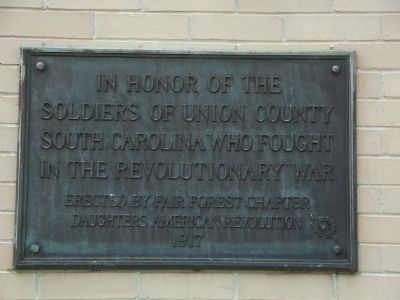 Union County Revolutionary War Marker image. Click for full size.