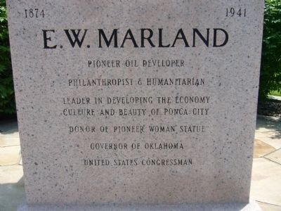E. W. Marland Marker image. Click for full size.