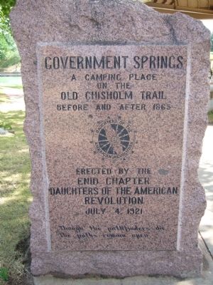 Government Springs Marker. Click for full size. Government Springs Marker image. Click for full size.