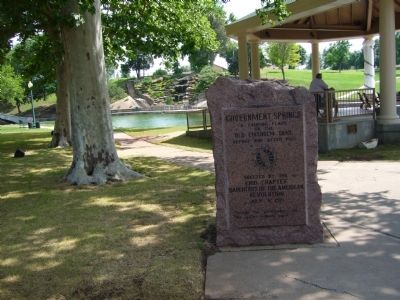 Government Springs Marker. Click for full size. Government Springs Marker image. Click for full size.