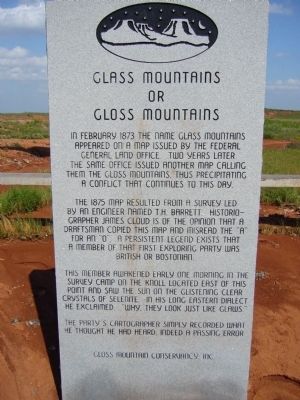 Glass Mountains or Gloss Mountains Marker image. Click for full size.
