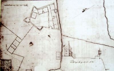 Map on Fort Saco in 1693 / Le Fort Saco en 1693 Marker image. Click for full size.