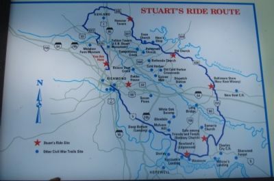 Map of Stuart's Ride Route image. Click for full size.