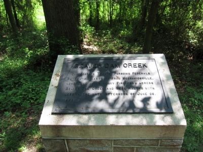 Beaver Dam Creek Marker. Click for full size. Beaver Dam Creek Marker image. Click for full size.