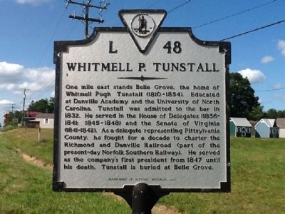 Whitmell P. Tunstall Marker image. Click for full size.