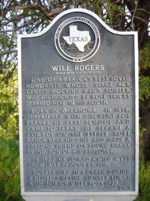Will Rogers Marker image. Click for full size.