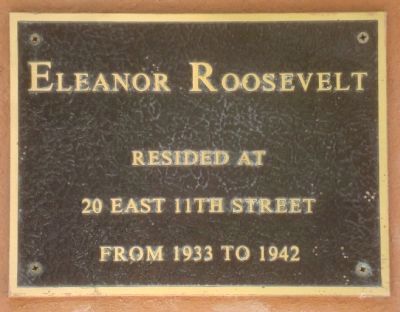 Eleanor Roosevelt Marker image. Click for full size.