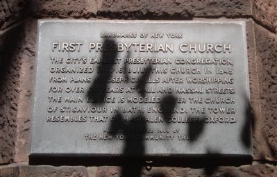 First Presbyterian Church Marker image. Click for full size.