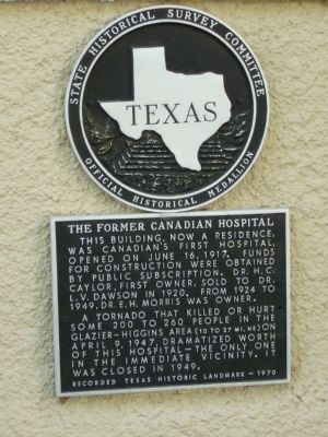 The Former Canadian Hospital Marker image. Click for full size.