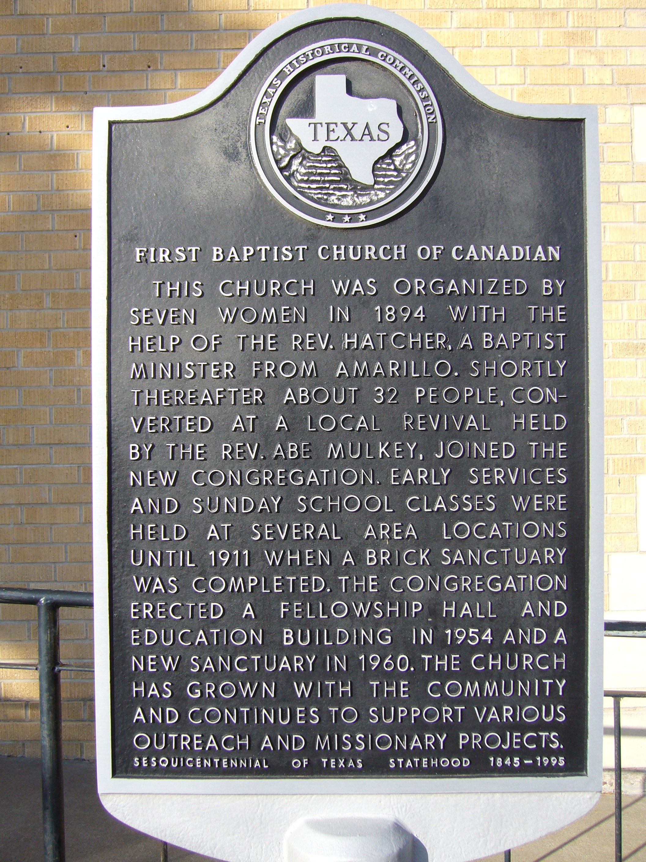 First Baptist Church of Canadian Marker