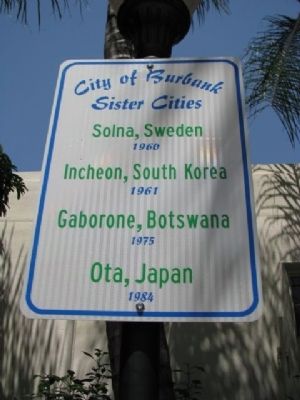 City of Burbank Sister Cities image. Click for full size.