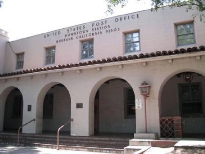 Burbank Post Office and Markers image. Click for full size.