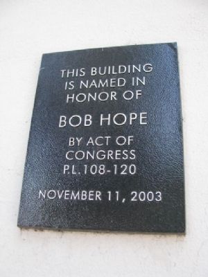 Bob Hope Marker image. Click for full size.