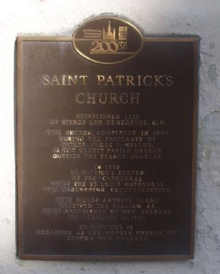 Saint Patrick's Church Marker image. Click for full size.