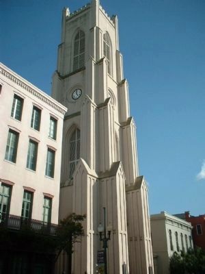 Saint Patrick's Church clock and bell tower. Click for full size. Saint Patrick's Church clock and bell tower image. Click for full size.