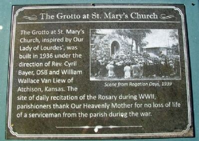 The Grotto at St. Mary's Church Marker image. Click for full size.