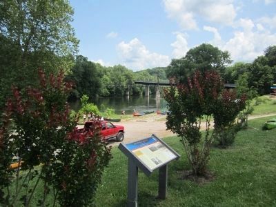 Buchanan Bridge CWT Marker (looking downriver). Click for full size. Buchanan Bridge CWT Marker (looking downriver) image. Click for full size.