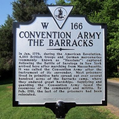 Convention Army The Barracks Marker image. Click for full size.