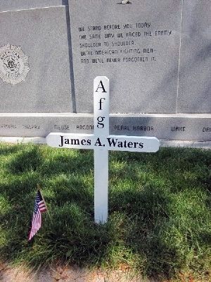 Dedication:: "James A. Waters" Cross image. Click for full size.