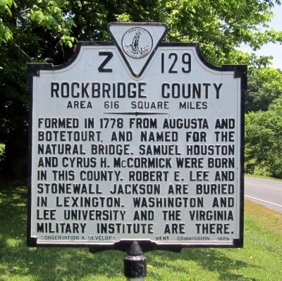 Rockbridge County Marker image. Click for full size.