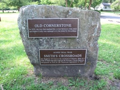 Old Cornerstone / Scopes Trial Trail Marker image. Click for full size.