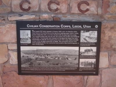 Civilian Conservation Corps, Leeds, Utah image. Click for full size.