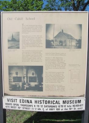 Old Cahill School Marker image. Click for full size.